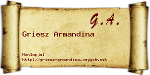 Griesz Armandina névjegykártya